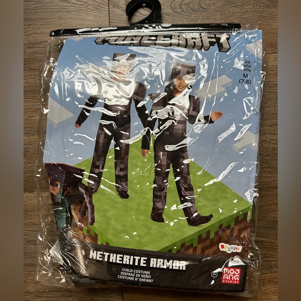 Minecraft Netherite Armor Kids Costume